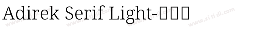 Adirek Serif Light字体转换